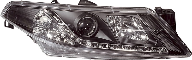 faros kit Renault Laguna 01-07 negro + Luz de marcha diurna Op