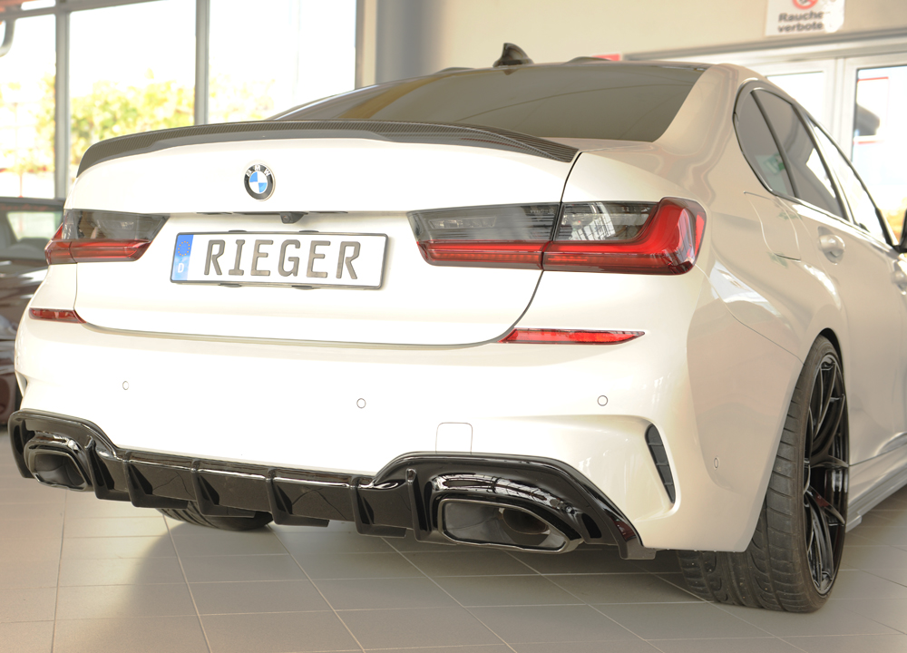 Diffuser BMW 3 Serie G20 M340i Rieger Glans Zwart