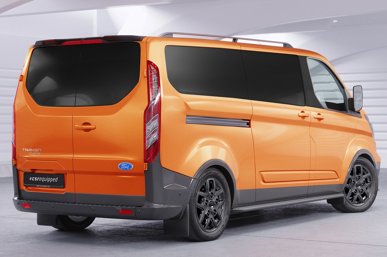 Achterspoiler Ford Transit MK7 glans zwart