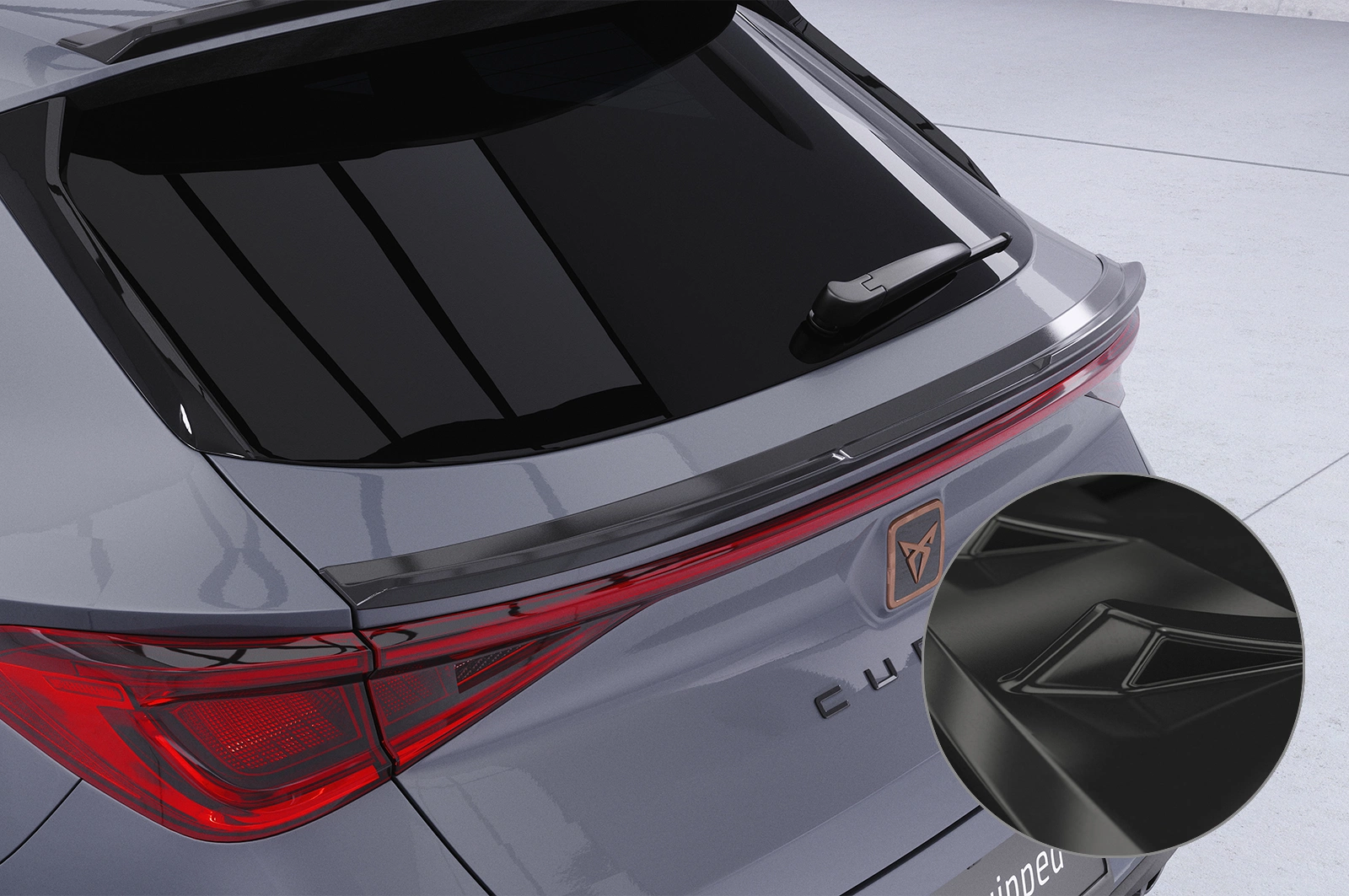 Achterspoiler Seat / Cupra Leon 4 (Typ KL) ST glans zwart