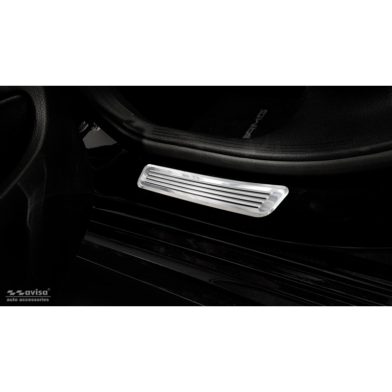 RVS Instaplijsten  Mercedes C-Klasse W205 2014-2019 & FL 2019-2021 & W206 2021- 2-delig (achterdeuren)