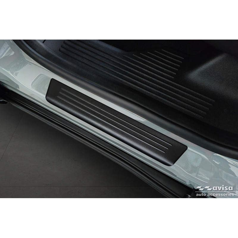 Zwart RVS Instaplijsten  Ford Tourneo Courier II 2023- 'Lines' - 4-delig