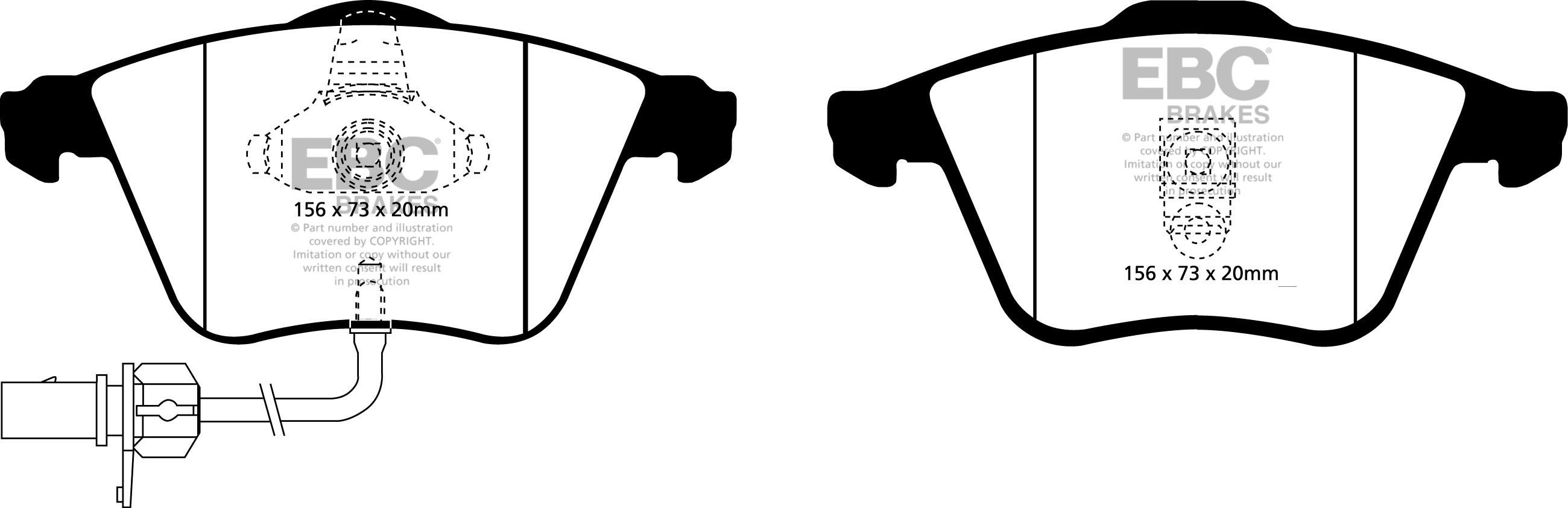 EBC Brakes AUDI A6 C5 Quattro 3.0 (Avant) 2001-2004 Remblokken v