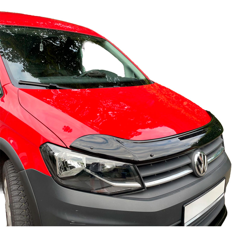 Motorkapbeschermer (steenslagcover)  Volkswagen Caddy MK4 2015-2020 - Glanzend zwart