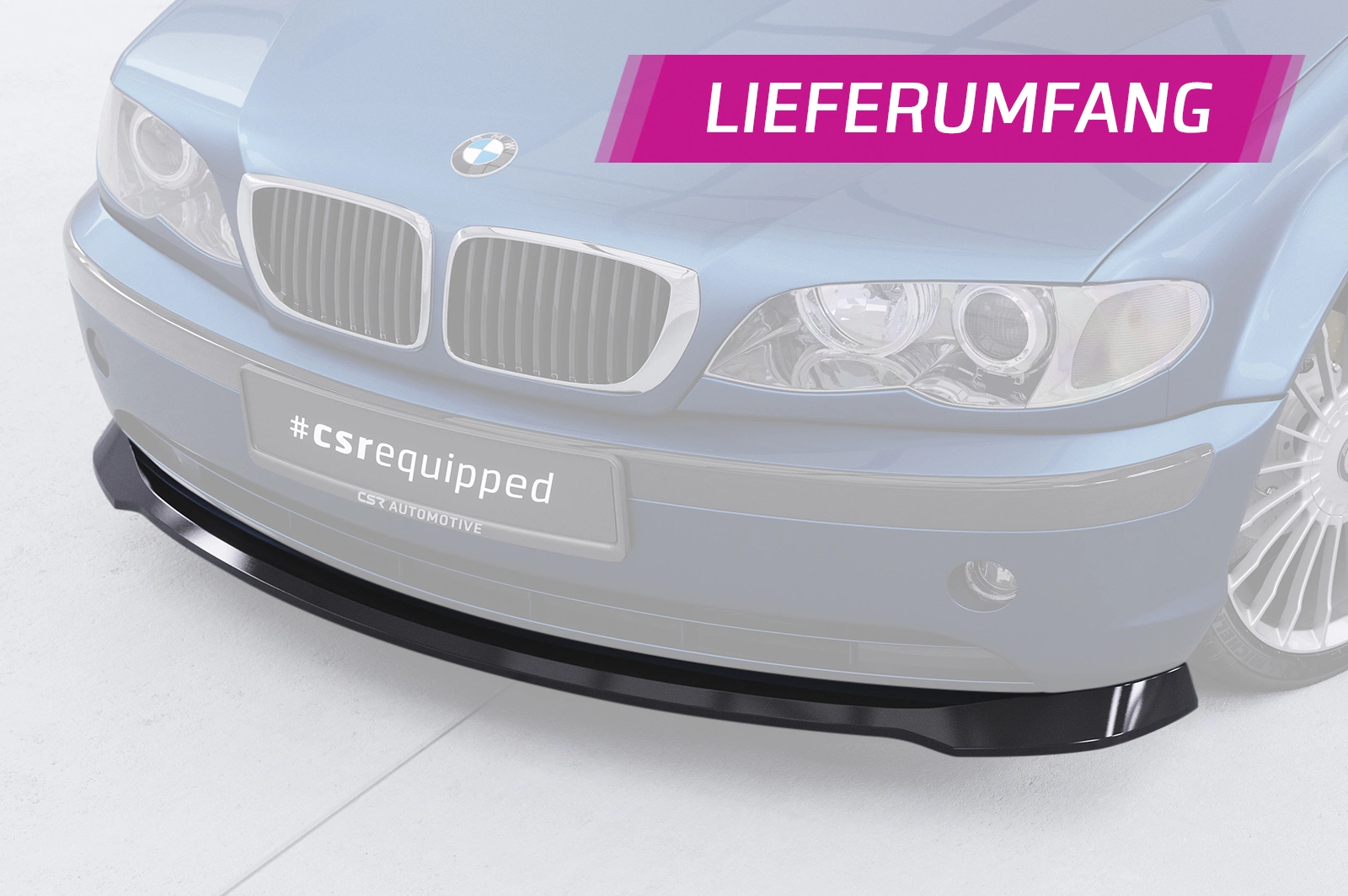 Voorspoiler BMW 3er E46 Limo / Touring glans zwart