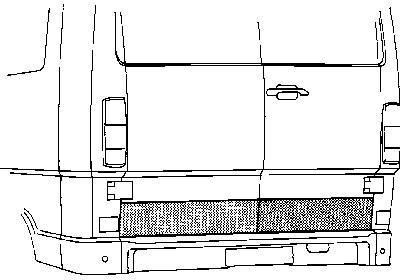 achterdeur, deurplaat, links = rechts Mercedes W601/W602, 207D,