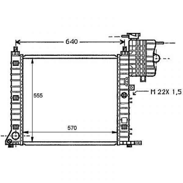 Radiator V-KLASSE/VITO 96->> M-AC/570x555x42 V200TD/VITO 2.3 TD
