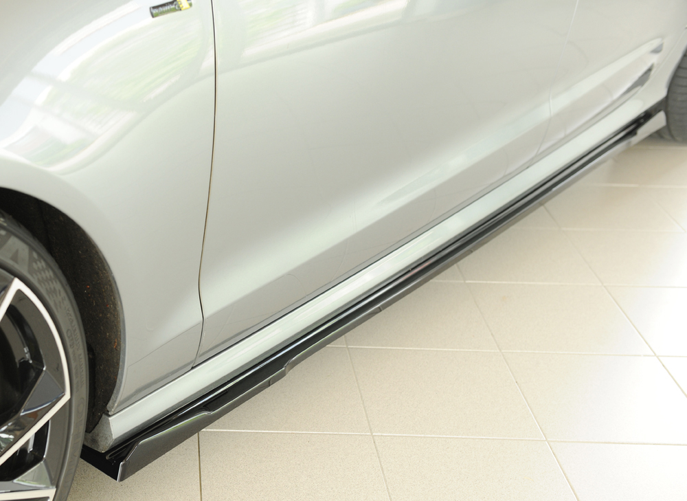 Zijskirts Audi A6 (4G/C7): 11.10-08 glans zwart