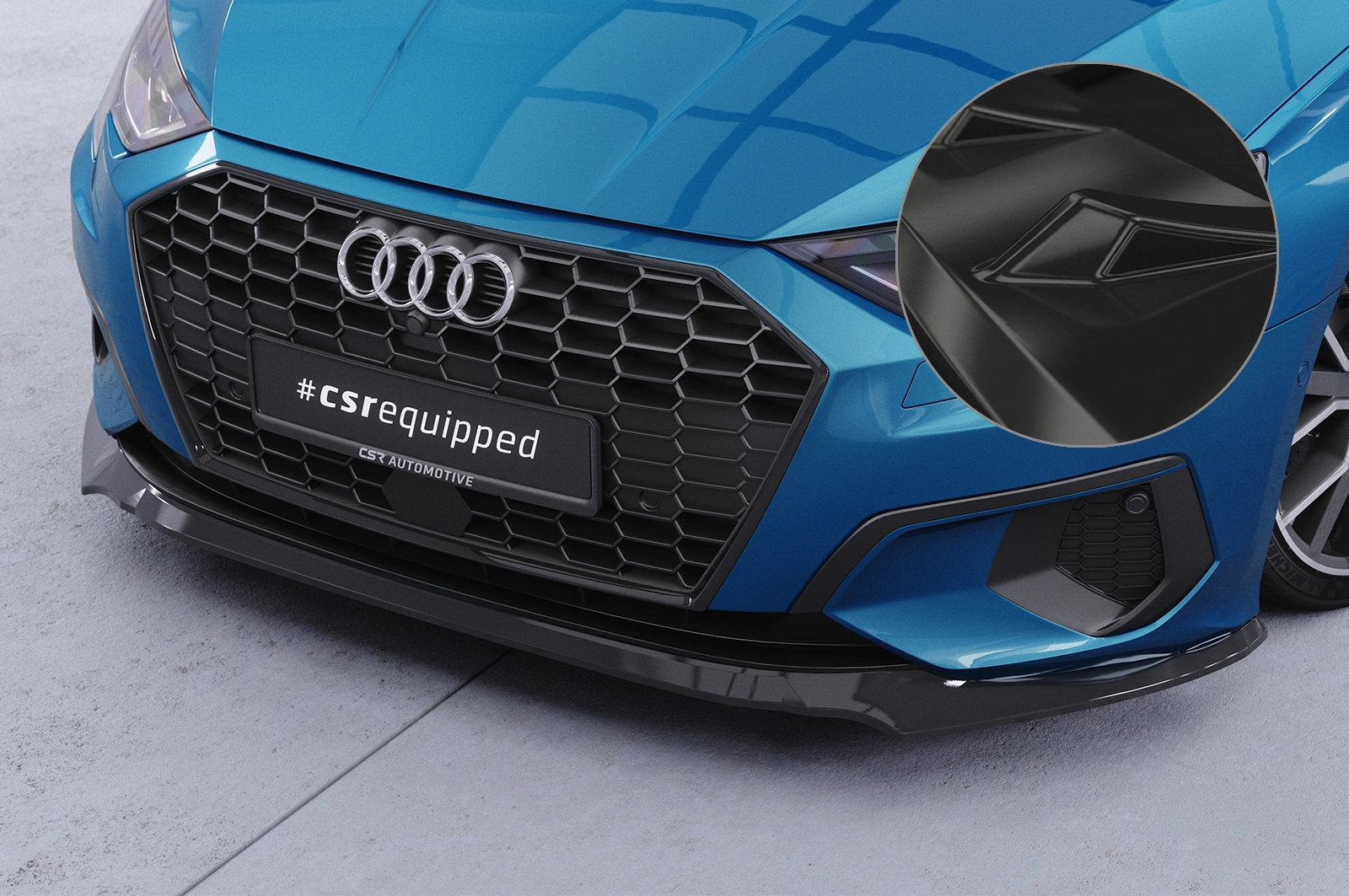 Voorspoiler Audi A3 8Y Limousine 2020- – Glans Zwart
