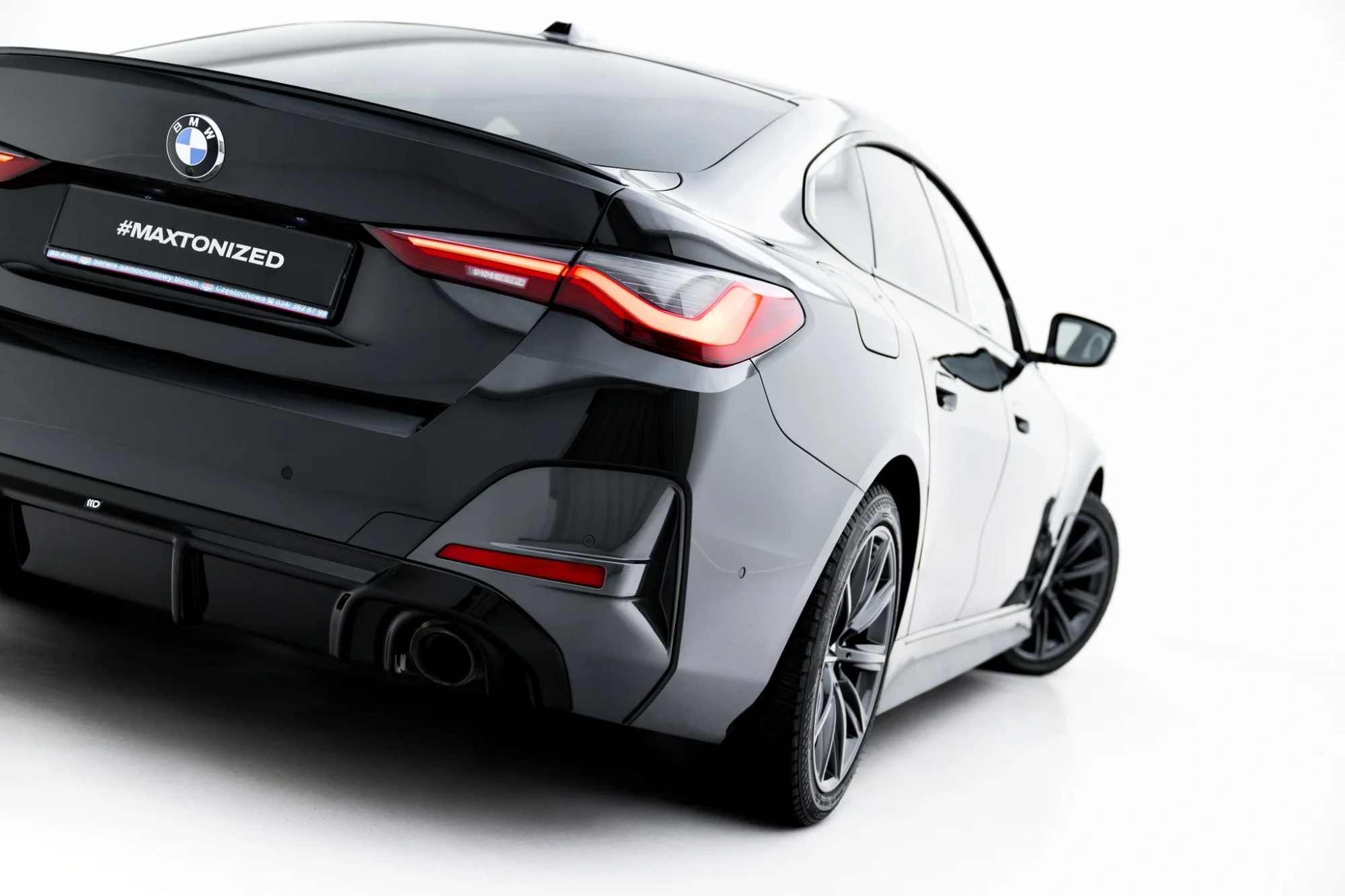 Achter Diffuser BMW 4 M-Pack Gran Coupe G26 Maxton Glanzend zwart