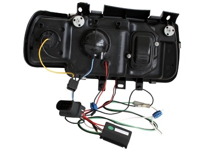 Faros VW Polo 6N Dayline Los ojos del Diablo negro