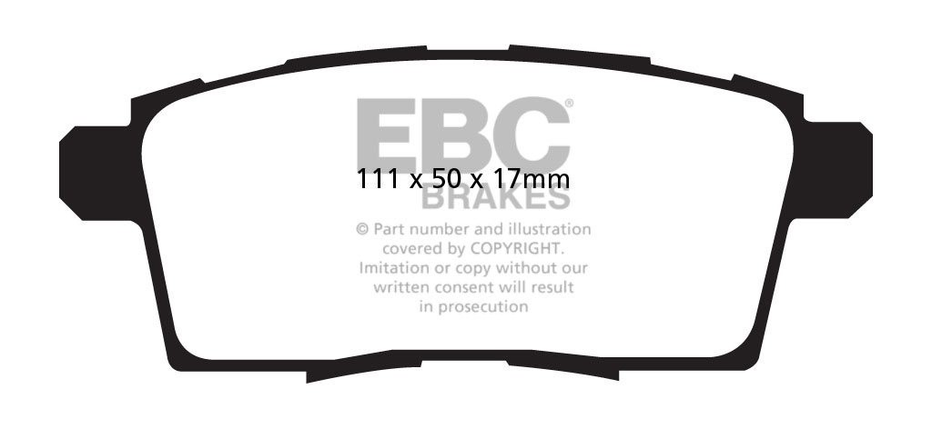 EBC Brakes MAZDA CX-7 2.3 Turbo 2007-2010 Remblokken achterzijde