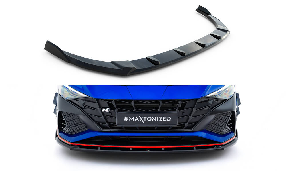 Voorspoiler V.2 Hyundai Elantra N MK7 Maxton Glanzend zwart