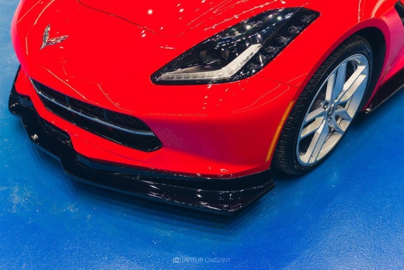 Voorspoiler Chevrolet Corvette C7 V.1 Glanzend Zwart