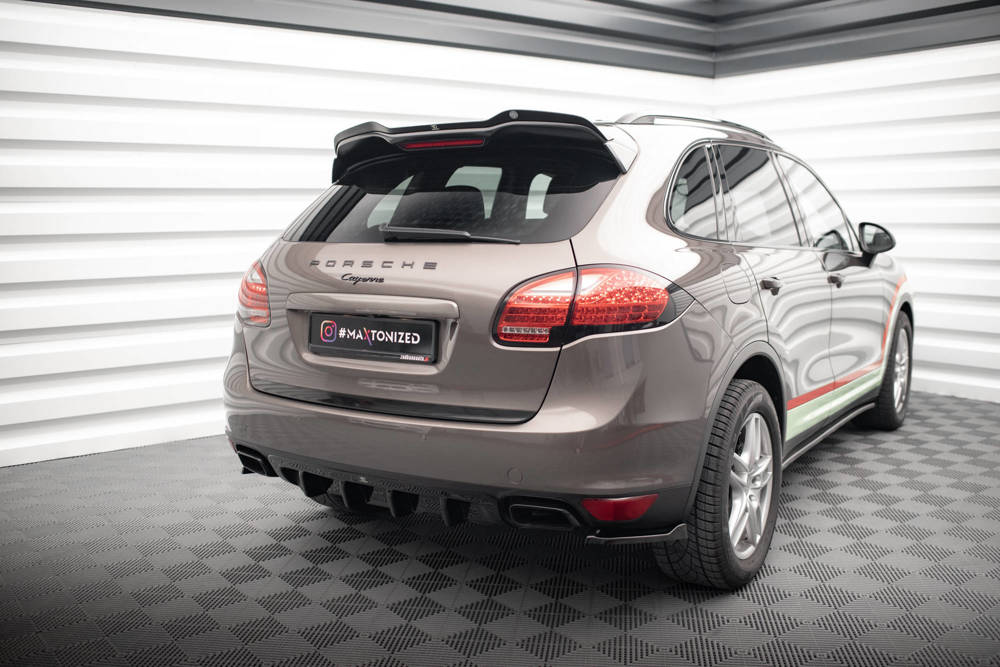 Spoiler Porsche Cayenne MK2 Maxton Glans Zwart
