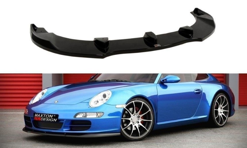 Voorspoiler Porsche 911 Carrera (997) Maxton Design glans zwart preface