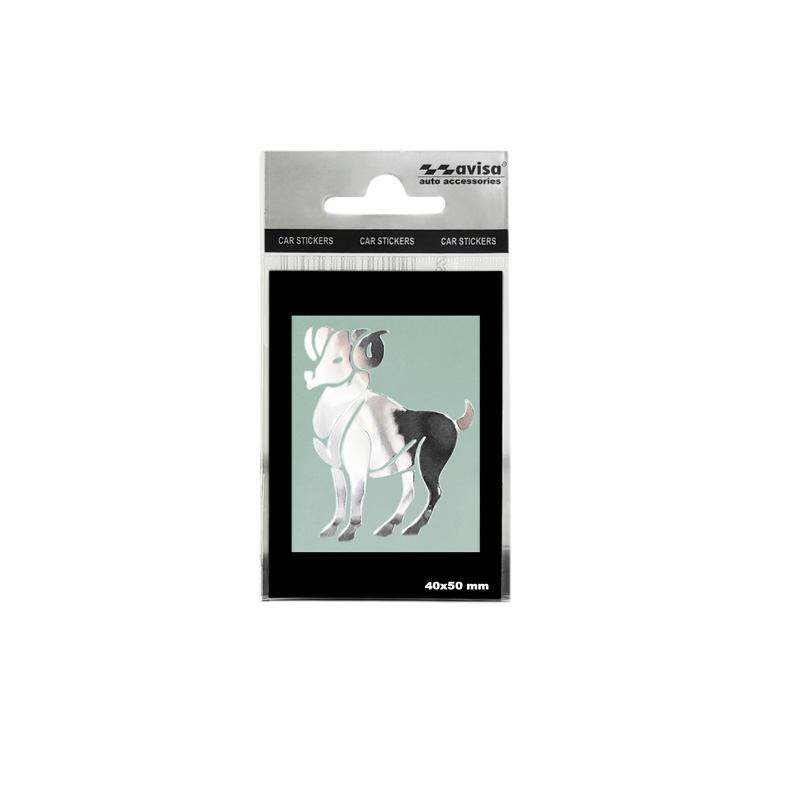 Nikkel Sticker 'Aries' - 50x40mm