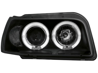 Faros Renault Clio A 90-98 Angel Eyes negro