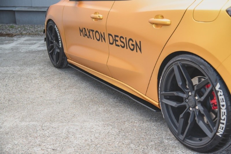 Duurzame Zijskirts Ford Focus ST / ST-Line Mk4 (Racing) Glanzend Zwart