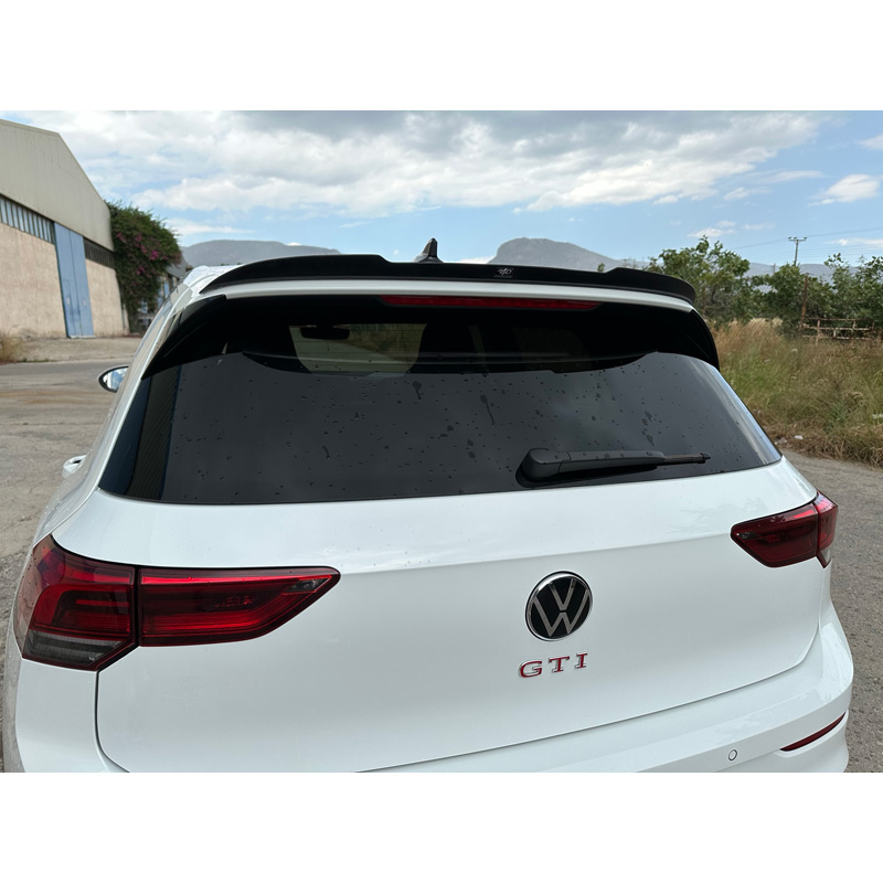 Dakspoiler (Spoiler Cap)  Volkswagen Golf VIII (CD1) GTI / R 2020- (ABS Glanzend zwart)