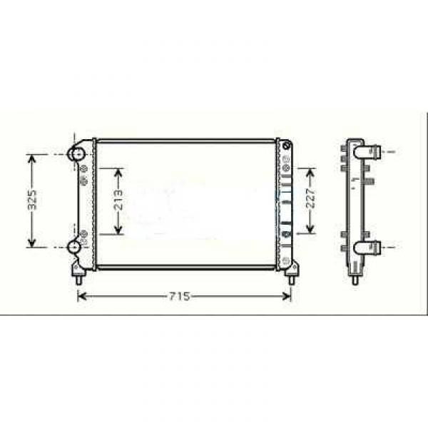 Radiator FIAT DOBLO 02->> 648x398 1.4I-8V A/C/1.6I-16V +A/C
