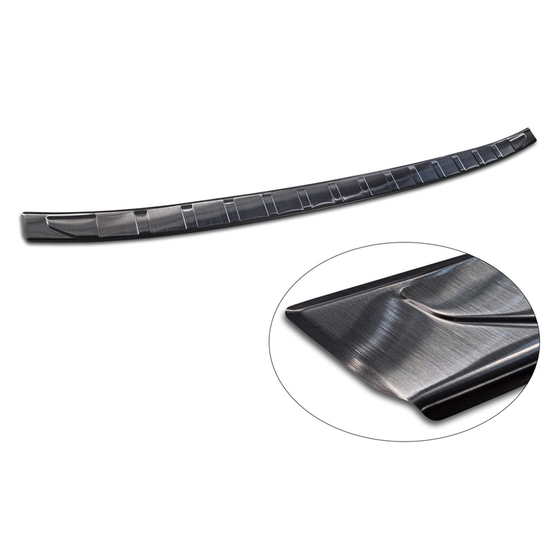 Zwart RVS Achterbumperprotector  BMW X4 G02/F98 M Competition Facelift 2021- 'Ribs'