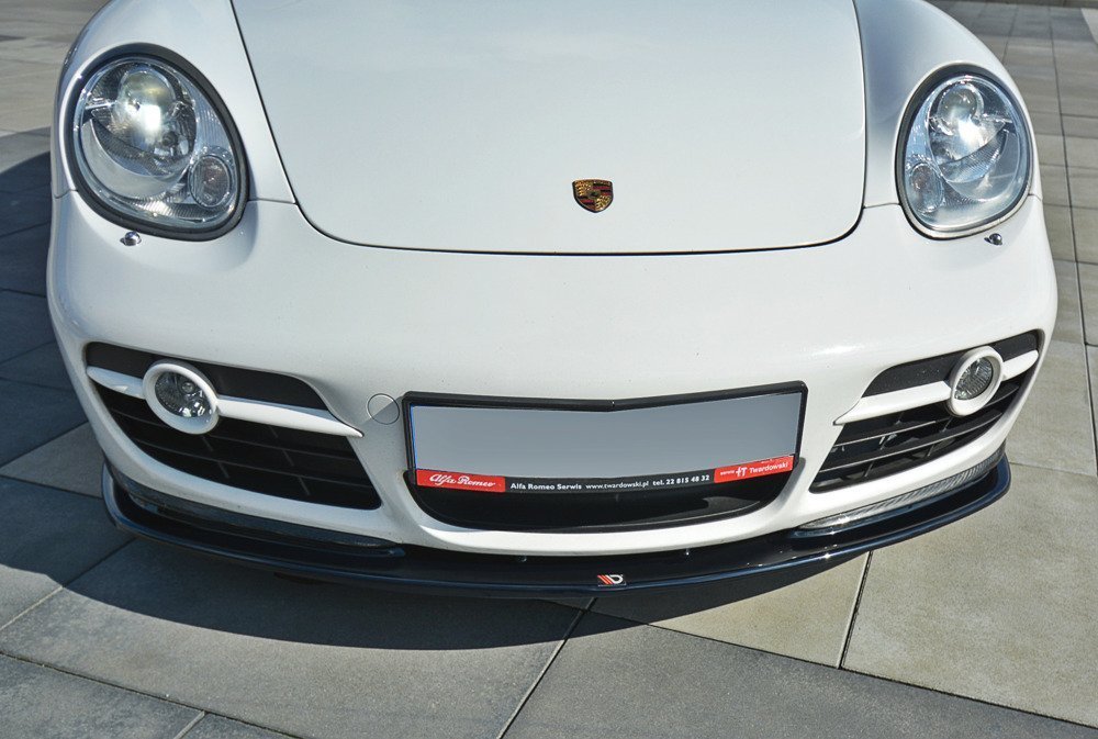 Voorspoiler V.2 Porsche Caymans S 978C Maxton Glans Zwart