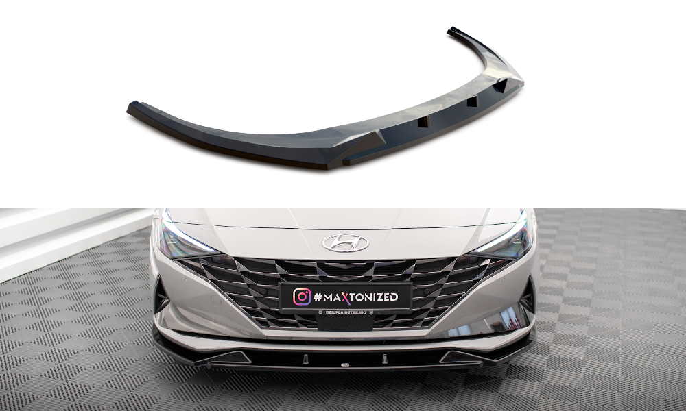Voorspoiler Hyundai Elantra 2020 - 2023 Maxton Glans Zwart