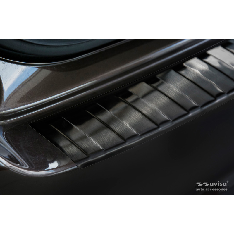 Zwart RVS Achterbumperprotector  Fiat Tipo Sedan 2016-2020 & FL 2020- 'Ribs'