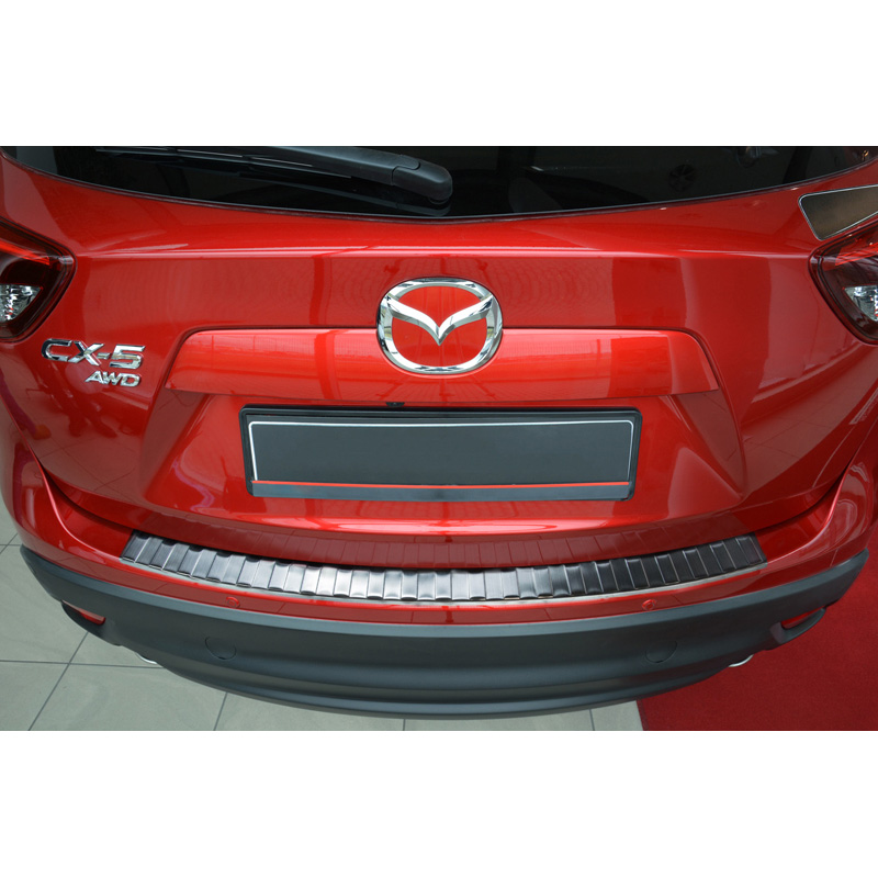 Zwart RVS Achterbumperprotector  Mazda CX-5 2012-2017 'Ribs'