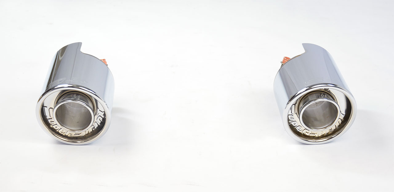Endpipe kit "Backfire" Right O100 - LeftO100 for Performance sport exhaust for 500 ABARTH 1.4T (135