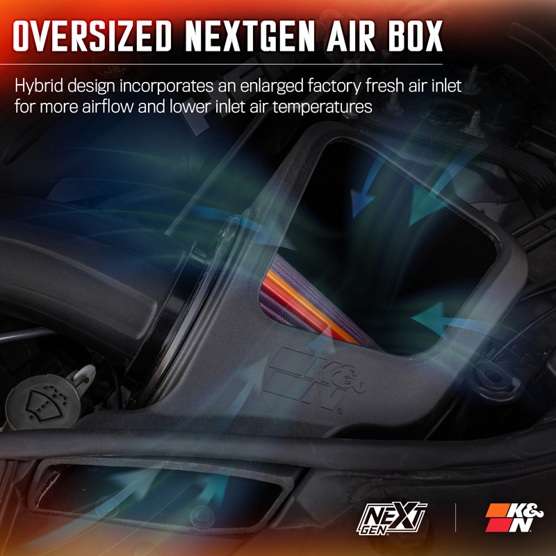 K&N NextGen Cold Air intake  Jeep Grand Cherokee & Dodge Durango 5.7L V8 2011-2025 (50-1563)