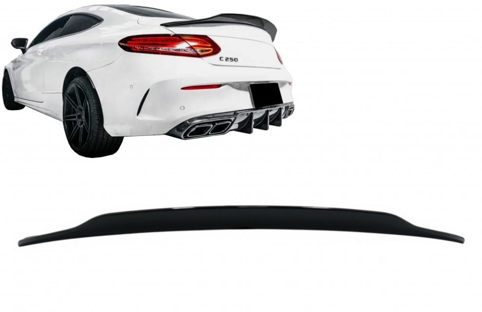 Achterspoiler Mercedes C205 Coupe 15-19 Glans Zwart Dynamic Sport Design