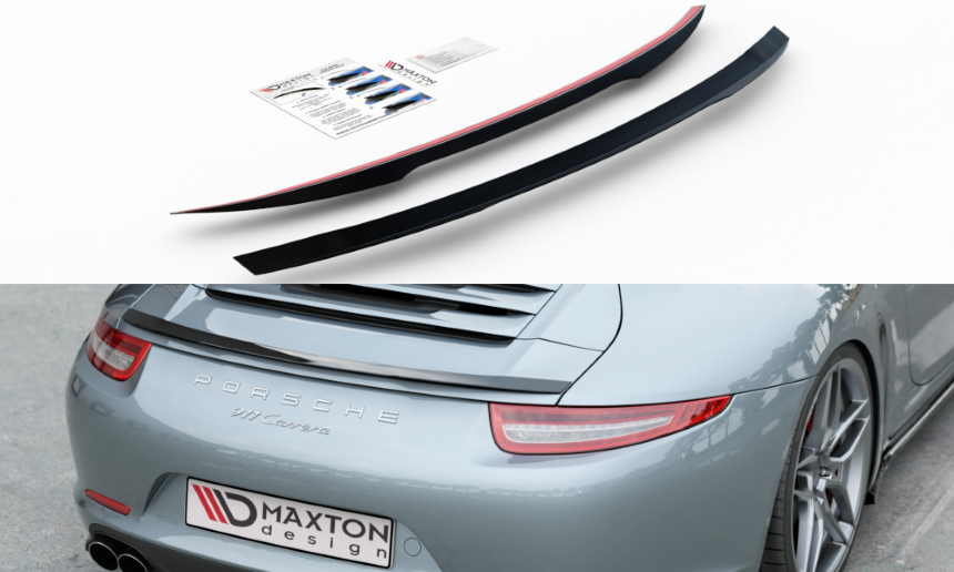 Spoiler cap Porsche 911 Carrera (991) Maxton Design glans zwart