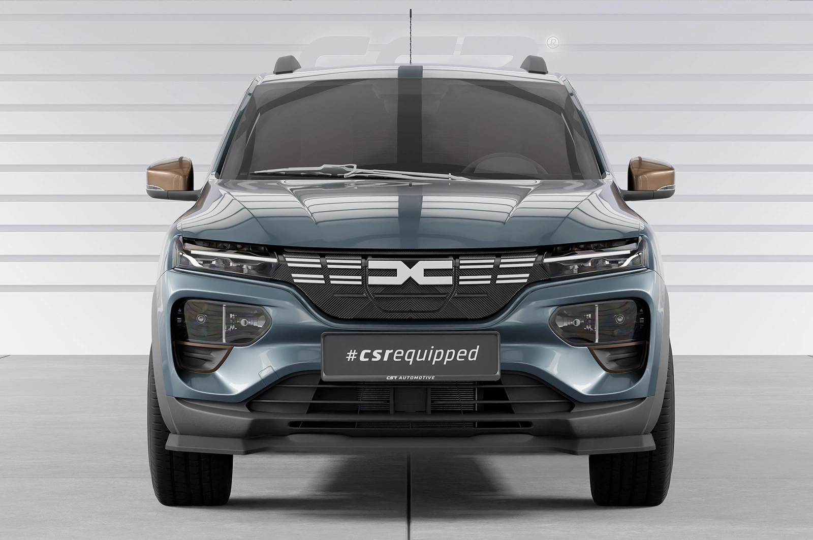 Voorspoiler Dacia Spring Electric Glans Zwart 2020– CSR