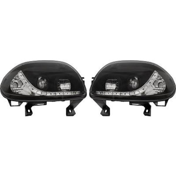 Faros Renault Clio 98-05 Los ojos del Diablo Dayline negro