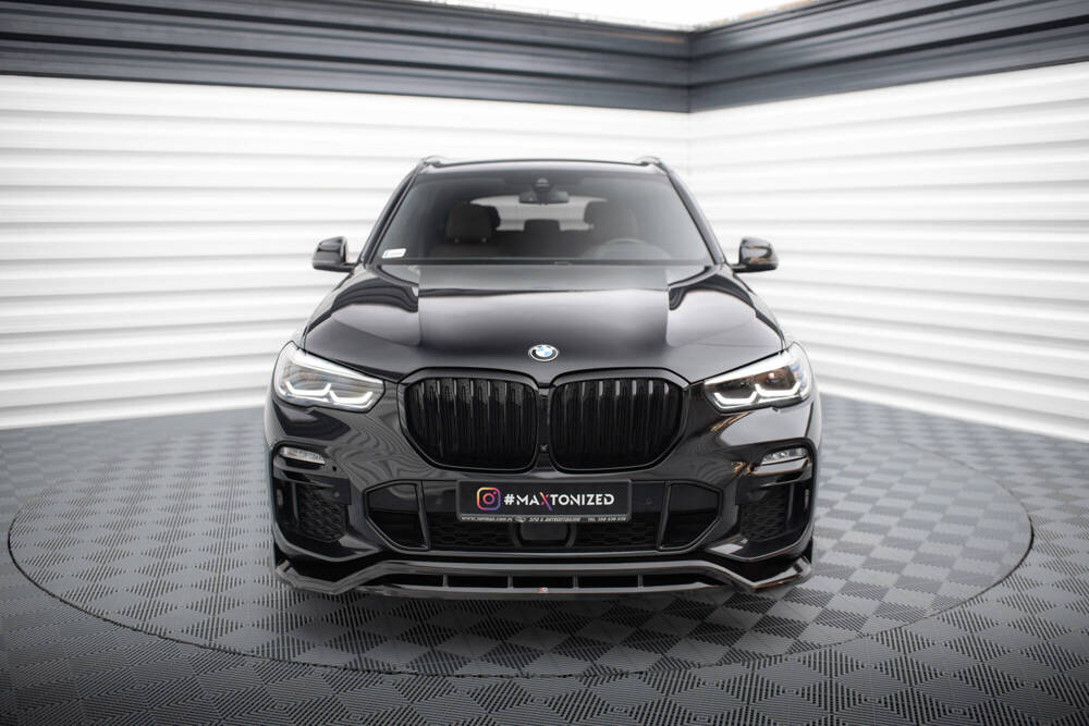 Voorspoiler V.2 BMW X5 G05 M-Pack Glanzend Zwart