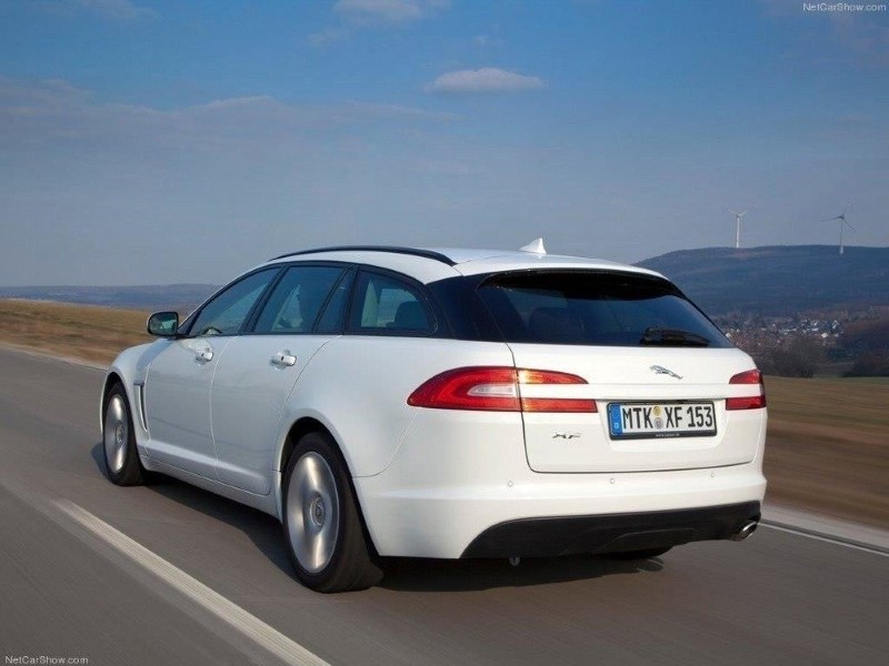 Achterzij Spoilers Jaguar XF (X250) MK1 Sportbrake Glanzend Zwart