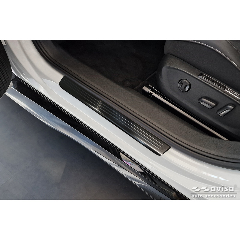 Zwart RVS Instaplijsten  Volkswagen ID.7 2023- & ID.7 Tourer 2024- - 'Lines' - 4-delig