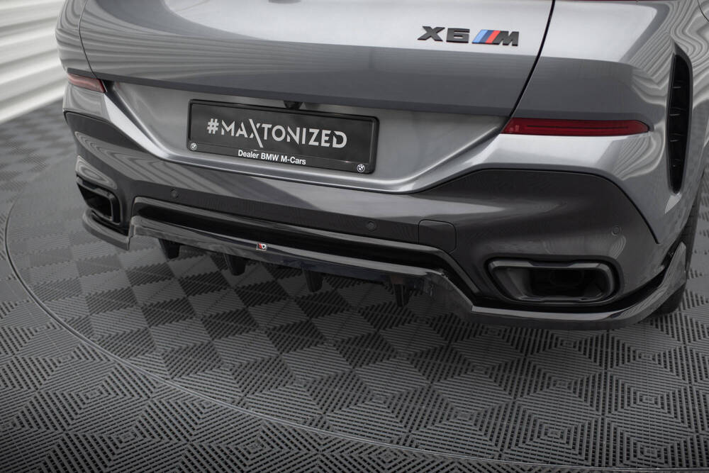 Diffuser V.2 BMW X6 M-pakket G06 FL Maxton Glans Zwart