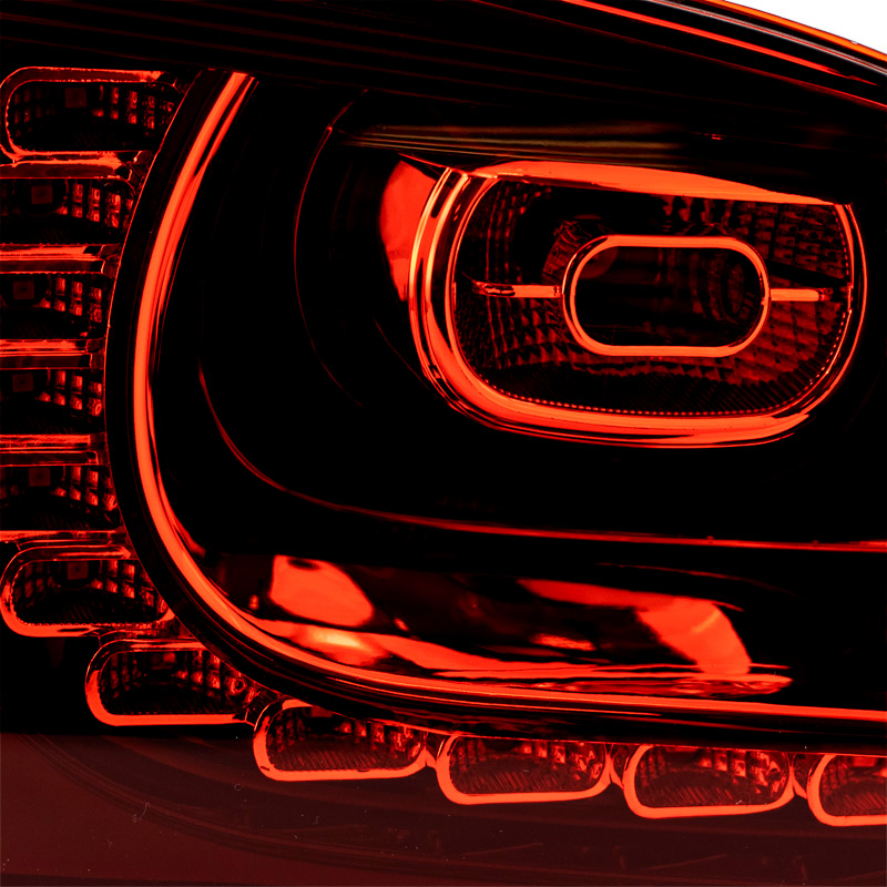 Set R-Look LED Achterlichten  Volkswagen Golf VI 2008-2012 excl. Variant - Rood/Helder/Rookgrijs - incl. Dynamic Running Light