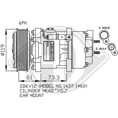Compressor PEUGEOT 206 HDI 98-07 307 HDI