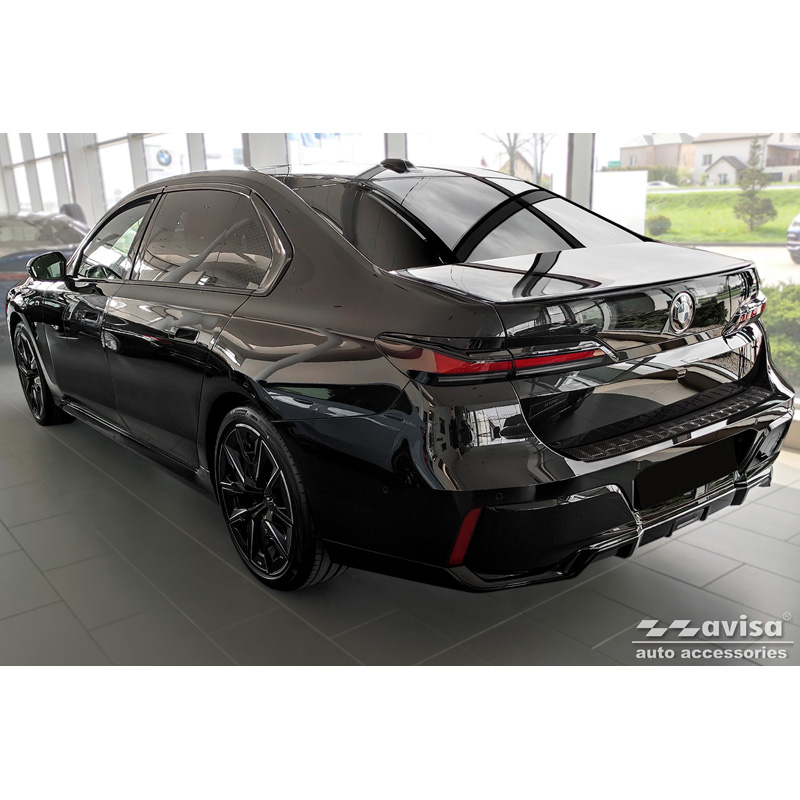 Echt 3D Carbon Achterbumperprotector  BMW 7-Serie G70 Sedan M-Pakket 2023-