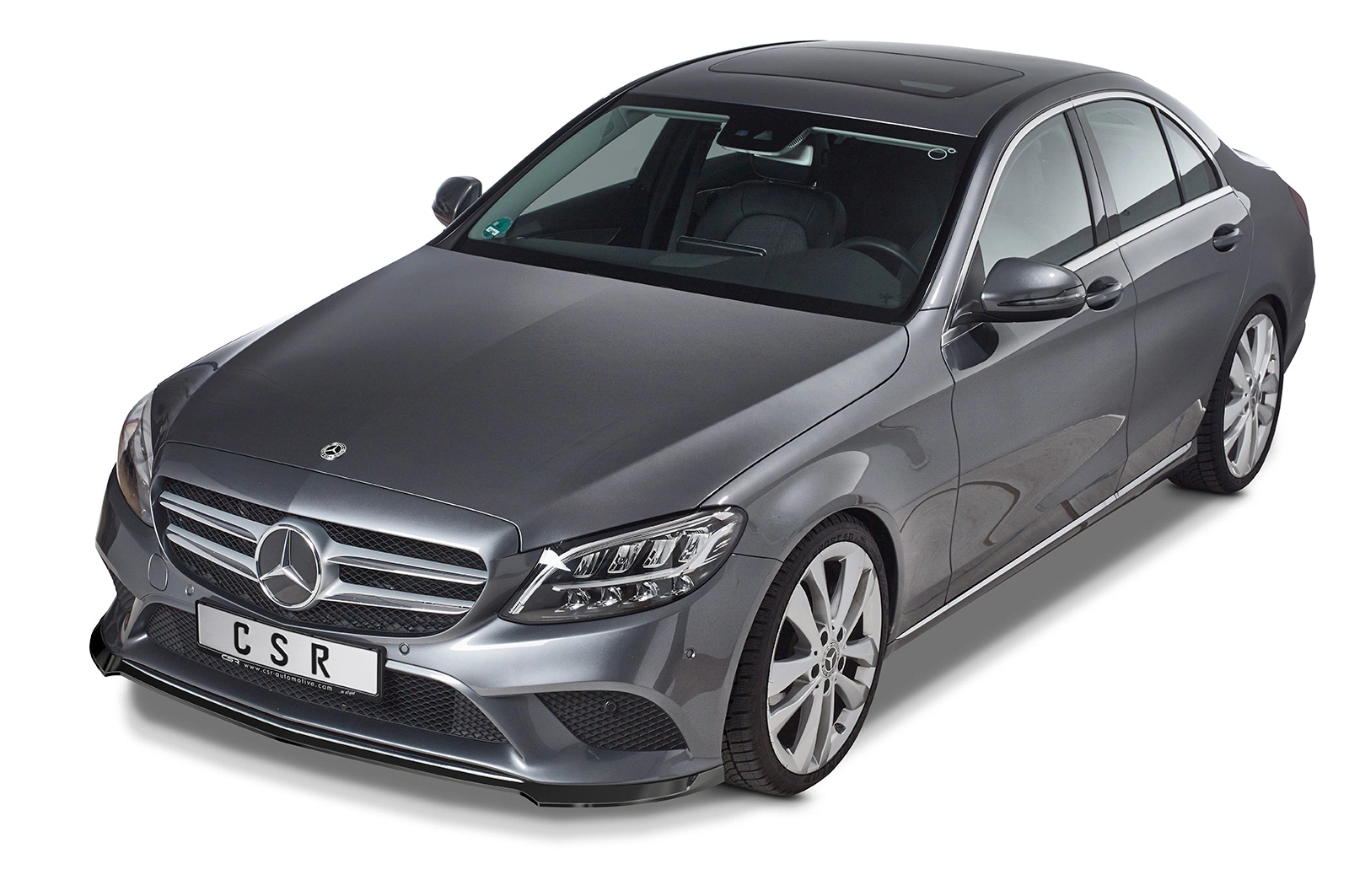 Voorspoiler Mercedes-Benz C-Klasse W205 Glans Zwart van CSR Automotive (04/2018-03/2021 Modellpflege)