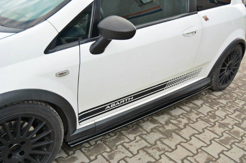 Zijskirts Diffusers Fiat Grande Punto Abarth Glanzend Zwart