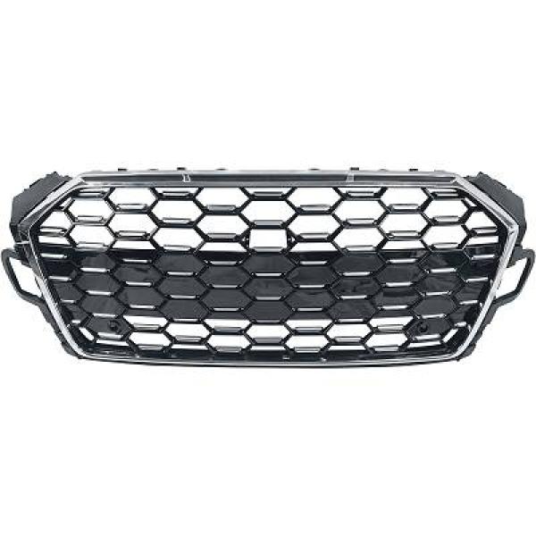 Grill Audi A5 B9 19- RS Look Glans Zwart/Chroom