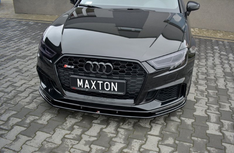 Voorspoiler V.1 Audi RS3 8V FL Sportback Glanzend Zwart