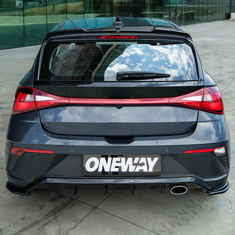 Oneway Achterbumperskirt (Diffuser)  Hyundai i20 III (BC3) Facelift 2023- - Glanzend zwart