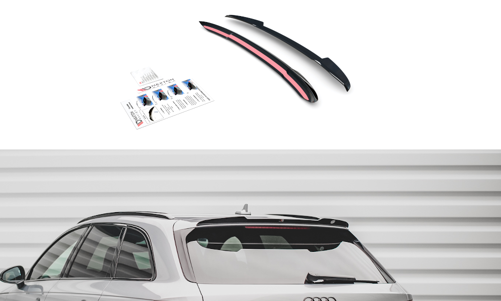 Spoilerkap Audi S4 / A4 S-Line B9 Avant Glanzend Zwart V.2