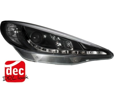 Headlights Peugeot 207 06- Devil Eyes Dlite LED Black